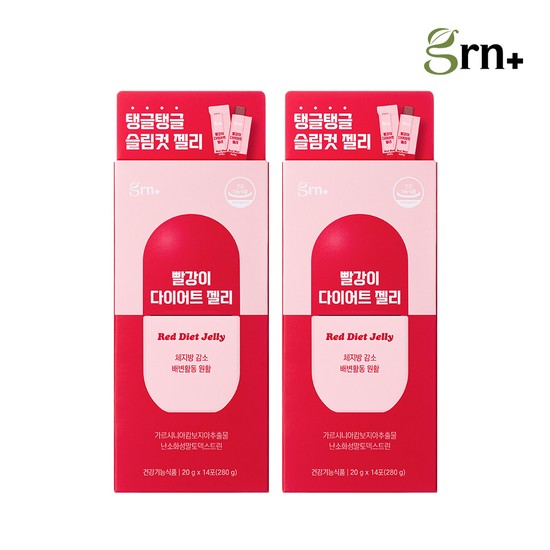 GRN 빨강이 <b>탄수화물</b>+혈당 컷팅 다이어트 젤리 1+1 (14+14일분)  280g  2개