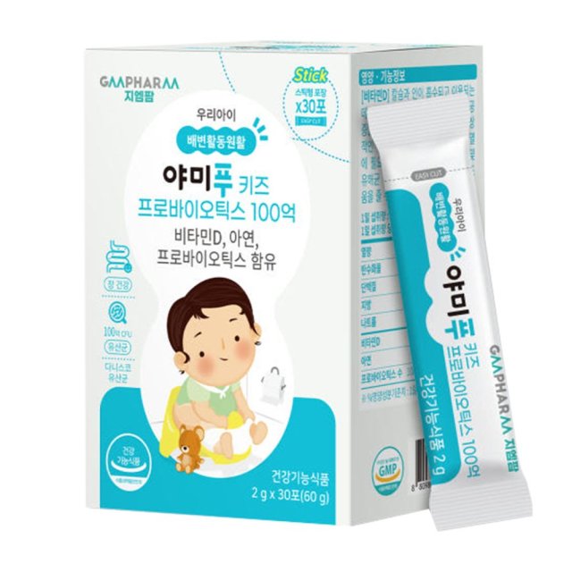 <b>지엠팜</b> 야미푸 키즈 프로바이오틱스 100억 2g  x 30포, 2개
