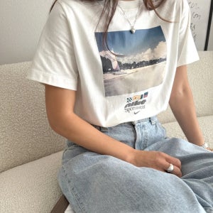 나이키 스포츠웨어 여성 빅키즈 세일링 요트 그래픽 세일 반팔 티셔츠