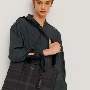 [닥스 액세서리] [서류가방][DAKS ESSENTIAL][닥스 에센셜] 블랙 타탄체크 DBBA5FE63BK