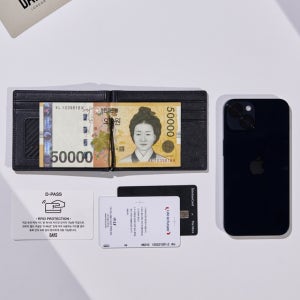 [닥스 액세서리] [D-PASS][RFID차단] 발렌시아 D-PASS 네이비 머니클립 DBHO5F727N2