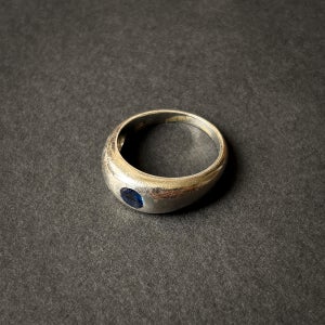 빈티지 사파이어 플래티넘 백금 링, 영국, 1970s