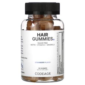 코드에이지 <b>비오틴</b> 바이오틴 5000mcg 무설탕 구미 60개 비타민C 미네랄 함유