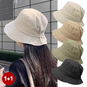 엔비 엔비 [1+1] 바스락 셔링 버킷햇 밴딩 여성 가을 햇빛차단 챙 벙거지 모자