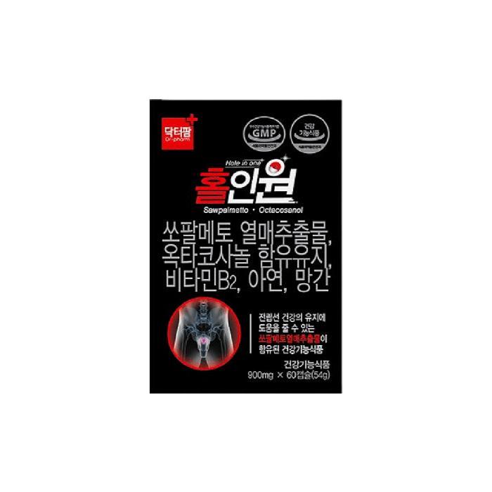 <b>닥터팜</b>(식품) ething 홀인원 쏘팔메토 900ml 60캡슐 1박스 (2개월분) 전립선 건강 아연 <b>망간</b> 지구력