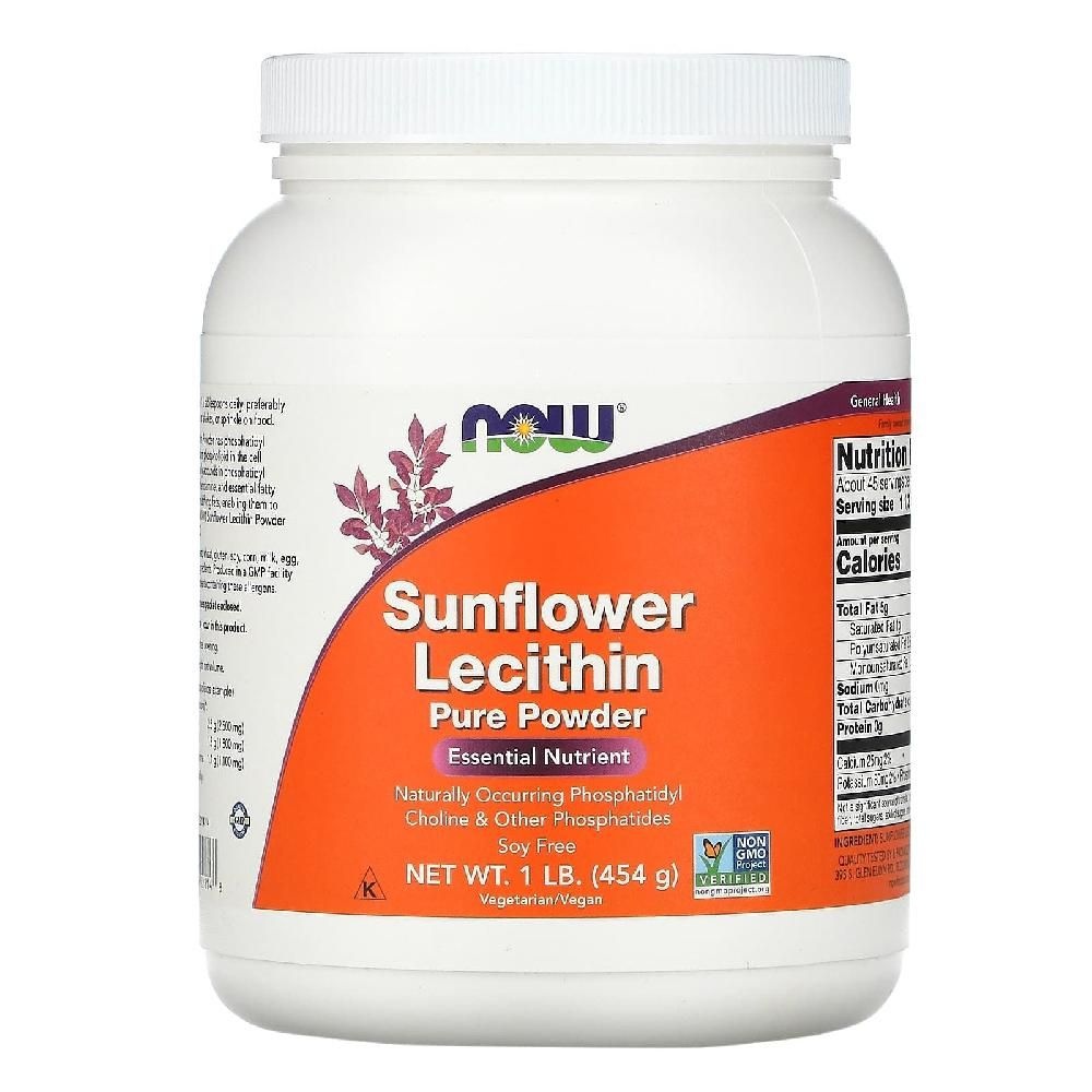 나우푸드 해바라기 레시틴 454g 분말형 포스파티딜콜린 <b>Sunflower Lecithin</b>