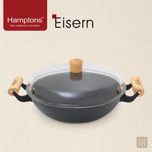 햄튼 아이젠(Eisern) 무쇠 인덕션 양수웍 28cm+유리뚜껑