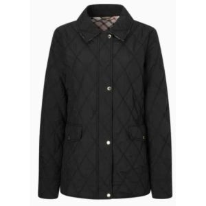 [닥스 골프 여성] 스테디셀러 로고 패치 퀼팅 경량패딩점퍼 100 WNJU4D700BK