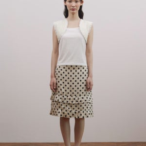 피브스피브스 Dot Pleasts Skirt (Beige)