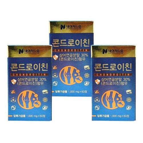 <b>네이처드림 콘드로이친</b> 관절 연골 건강 60정 x 3박스