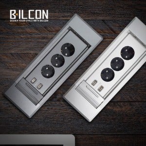 빌콘 롤러블 USB 3구 빌트인 슬라이딩콘센트 BBS23