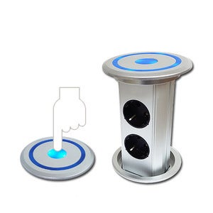 인채널 아일랜드 싱크대 매립콘센트 인출식 USB 전동터치 BIP-100U