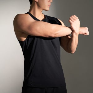 츄리닝 에코텍 맨즈 남자 슬리브리스 조깅 블랙