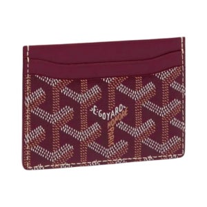 [정품인증] 고야드 캔버스 레더 스몰 카드 케이스 버건디