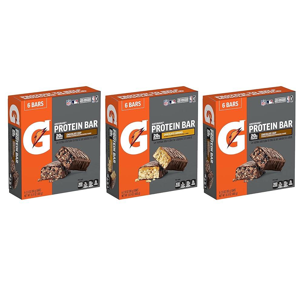 <b>Gatorade</b> 유청 단백질 리커버바 초콜릿 칩 79.4g(2.8온스) 바 (12개)  2 Flavor Variety Pack  12개  79.4g