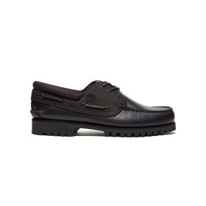TIMBERLAND (남성) 어센틱 보트 슈즈 - 블랙아웃 풀 그레인 A6DXW-EL2 2381169