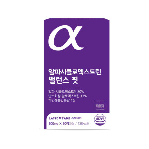 락토테미 알파CD 알파시클로덱스트린 제로 <b>밸런스</b> 핏 <b>원데이</b> 알약 60정