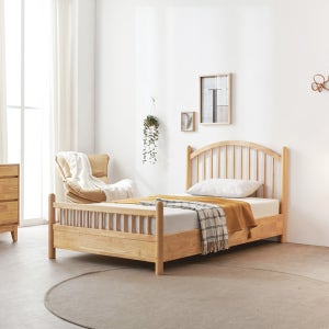 헤이디 고무나무원목 평상형 슈퍼싱글 침대 TT230-3