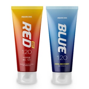 아쿠아쿨 블루 레드 120ml 3개 쿨링 온열 리커버리 젤크림