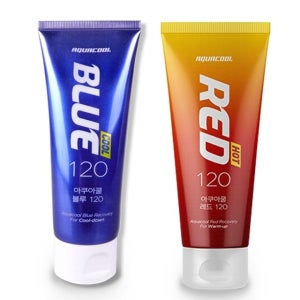 아쿠아쿨 블루 레드 120ml 3개 쿨링 온열 리커버리 젤크림