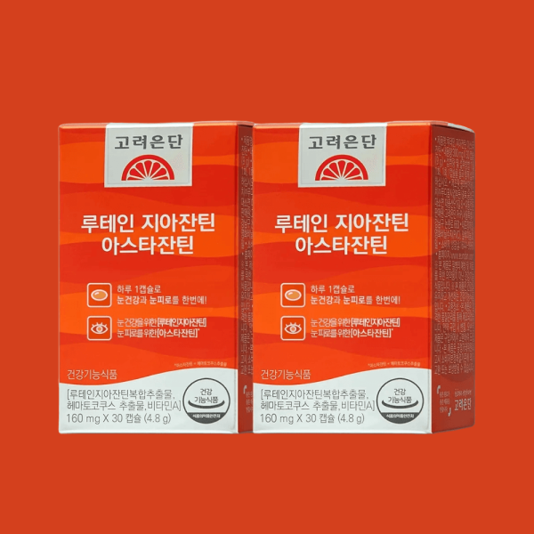 <b>고려은단</b> <b>고려은단</b> 루테인 지아잔틴 아스타잔틴 30캡슐 2개 2개월분 <b>황반변성</b> 눈건강 눈피로 식약처인정 본품
