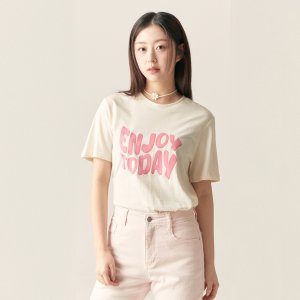 [로엠][단독 재고확보] 레터 반팔 티셔츠 RMHWF23R12