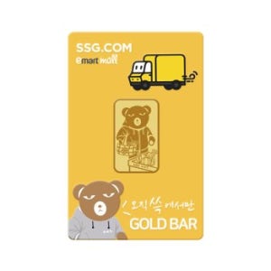 999.9%  SSG x 국제금거래소 꽤곰 골드바 3.75g   [한정판기획]이마트몰 장보기편