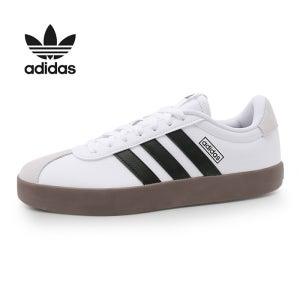 아디다스 남녀공용 VL 코트 베이스 삼바 가젤 스타일 스니커즈 화이트 블랙 택일