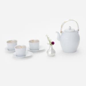 은손잡이 탕관과 은잔 세트