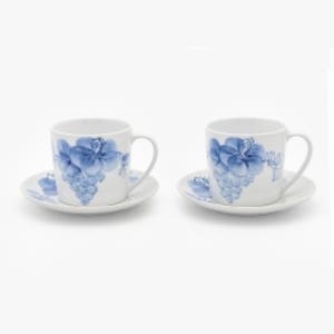 포도문 커피잔 세트(2p)