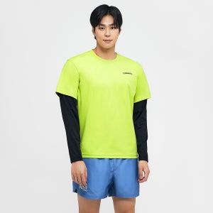 배럴 맨 로맨틱모션 반팔 레이어드 래쉬가드 애플그린 [B4SMWRG104AGN 남자 비치웨어]