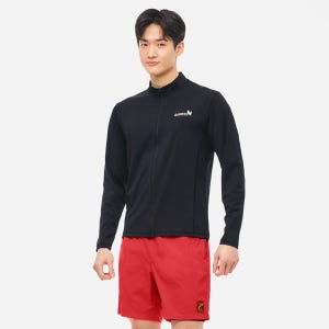 배럴 맨 트로피컬 릴렉스핏 집업 래쉬가드 블랙 [B5SMWZR131BLK 남자 비치웨어]