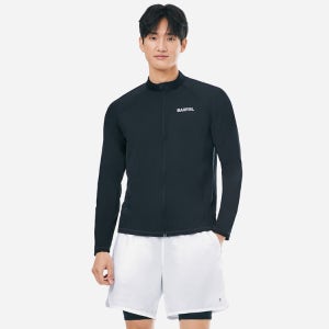 배럴 맨 에센셜 릴렉스핏 집업 래쉬가드 블랙 [B5SMWZR101BLK 남자 비치웨어]