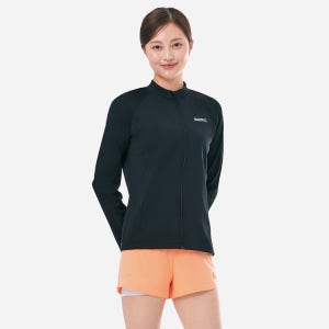 배럴 우먼 에센셜 릴렉스핏 집업 래쉬가드 블랙 [B5SWWZR001BLK 여자 비치웨어]