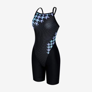 아레나 아울렛 빅하운드 반신 테크백 블랙 [A4BL1LH63 (BLK) 여자 실내수영복]