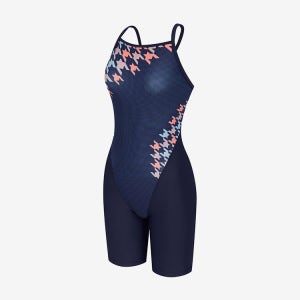 아레나 아울렛 빅하운드 반신 테크백 네이비 [A4BL1LH63 (NVY) 여자 실내수영복]