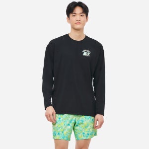 배럴 유니 트로피컬 루즈핏 래쉬가드 블랙 [B5SUWRG231BLK 남녀공용 비치웨어]