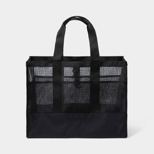 배럴 메쉬 스퀘어 토트백 20L 블랙 [B5SUABG003BLK 수영가방]