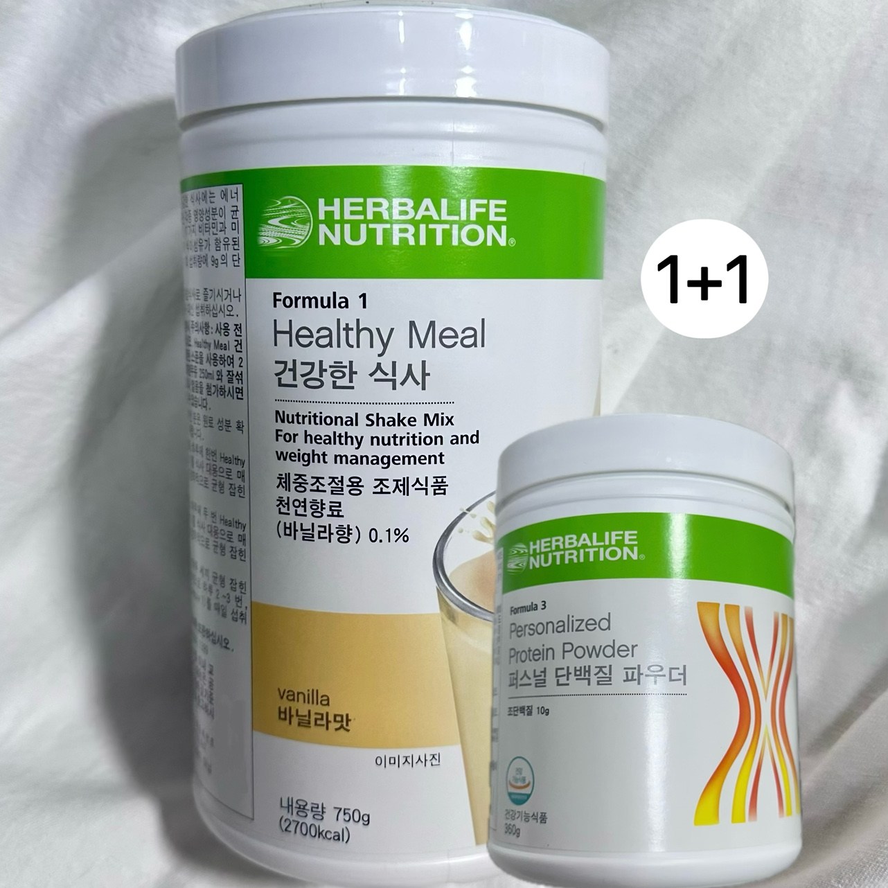 <b>허벌라이프</b> 단백질 쉐이크+파우더 (바닐라맛)  1개