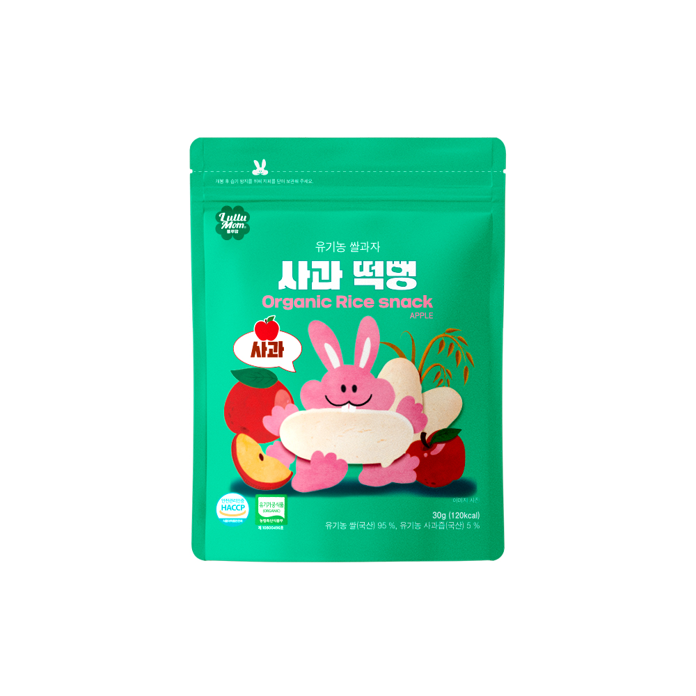 룰루맘 유기농 쌀과자 사과 떡뻥 제품 이미지