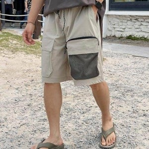 솔 카고 밴딩 하프팬츠[32-42]