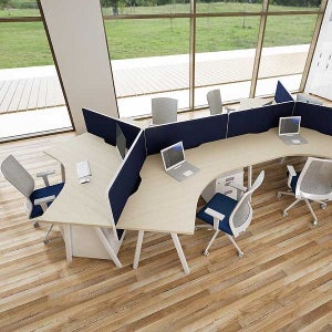 LOTO-120 120도 레더 플렛 책상