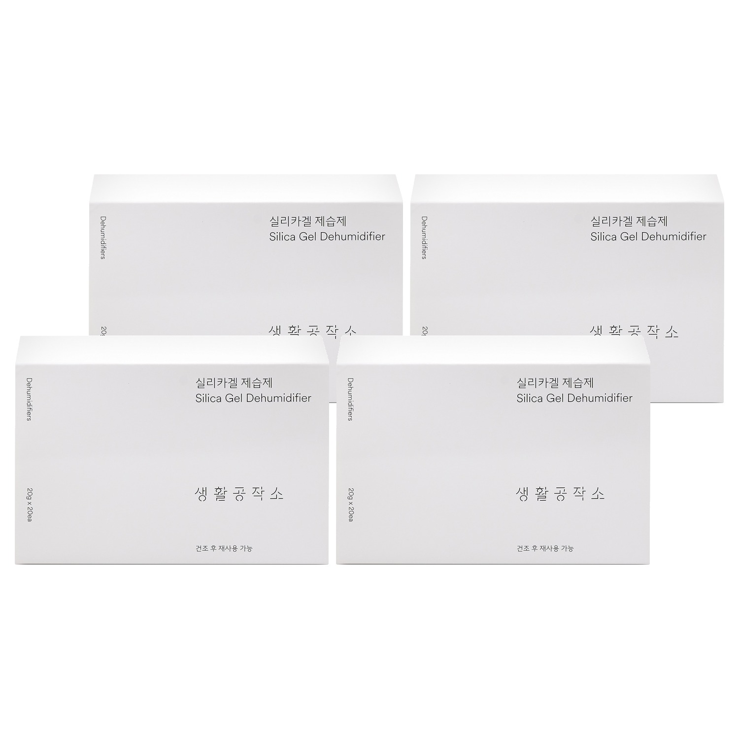 생활공작소 실리카겔 제습제 본품  400g  4개