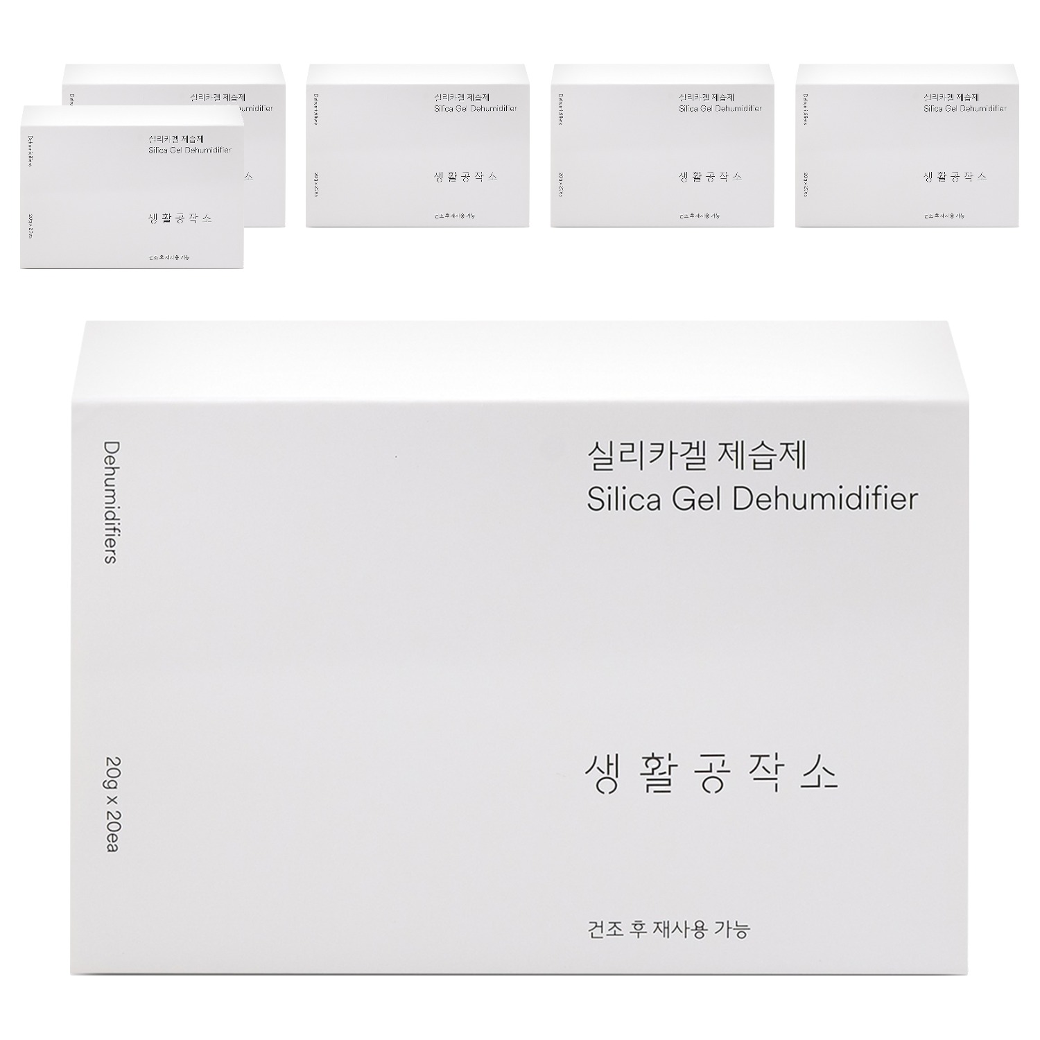 생활공작소 실리카겔 제습제 서랍용 400g  6개
