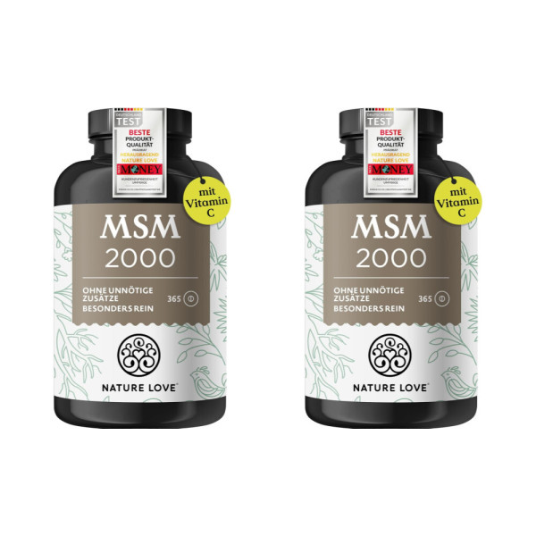 <b>네이쳐 러브 MSM</b> 2000mg 비타민C 365정 x 2통