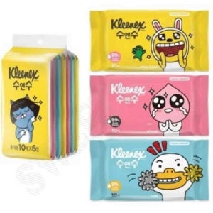 카카오프렌즈 물티슈 10매X6입 휴대물티슈 물티슈소량 휴대용물티슈