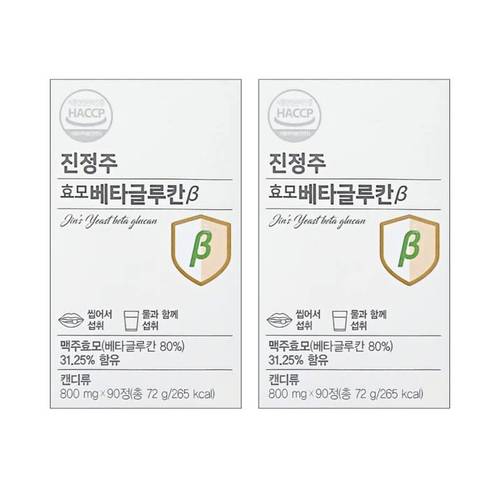 <b>진정주</b> 효모<b>베타글루칸</b> 90정 2통 <b>진정주</b><b>몰 진</b><b>약사몰</b>