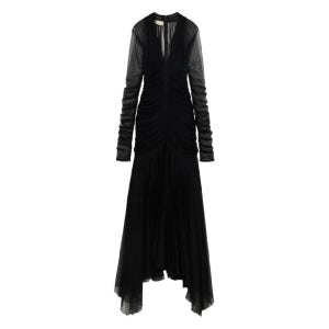 블루마린 주름 튤 드레스 2A729A TP439196101