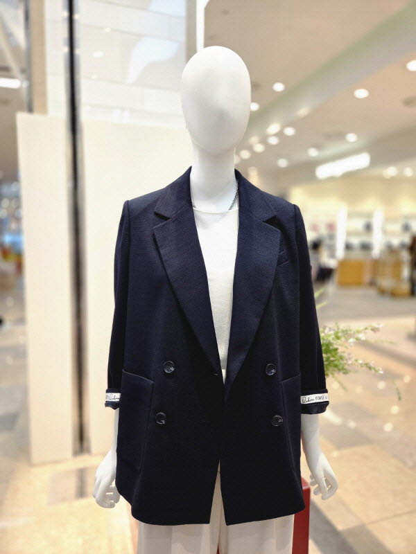 올리브데올리브 소매 레터링 더블 썸머 자켓
