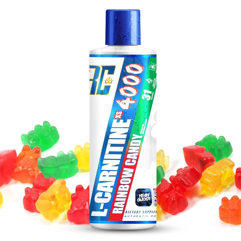 <b>Ronnie Coleman</b> Signature Series L-카르니틴 XS 4000 액체 아미노산 신진 대사 및 마른 근육 강도 지원 자극제 프리 무설탕 <b>탄수화물</b> 제로 레  Rai